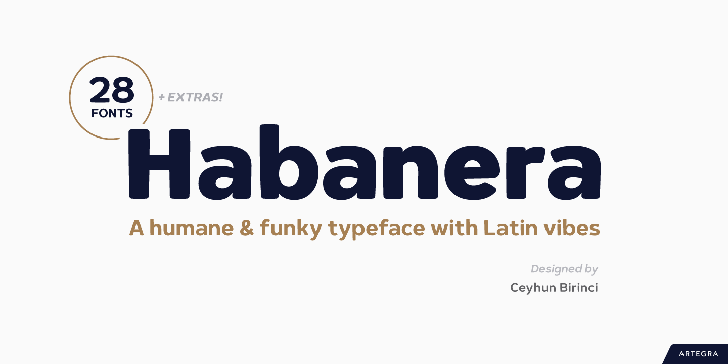 Habanera Rounded Regular Font preview